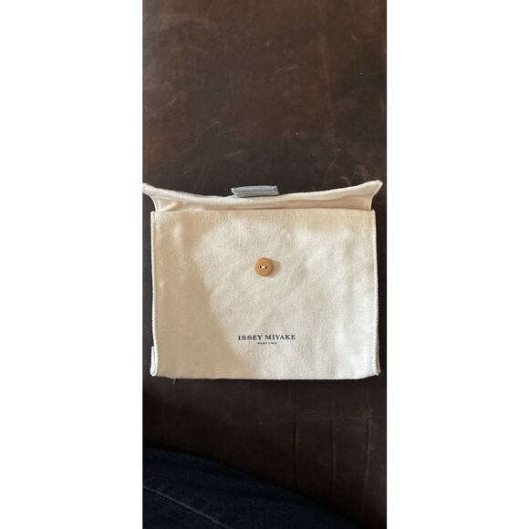 Issey Miayke canvas button front roomy purse bag jewelry, trinkets bits and bobs - Picture 3 of 10
